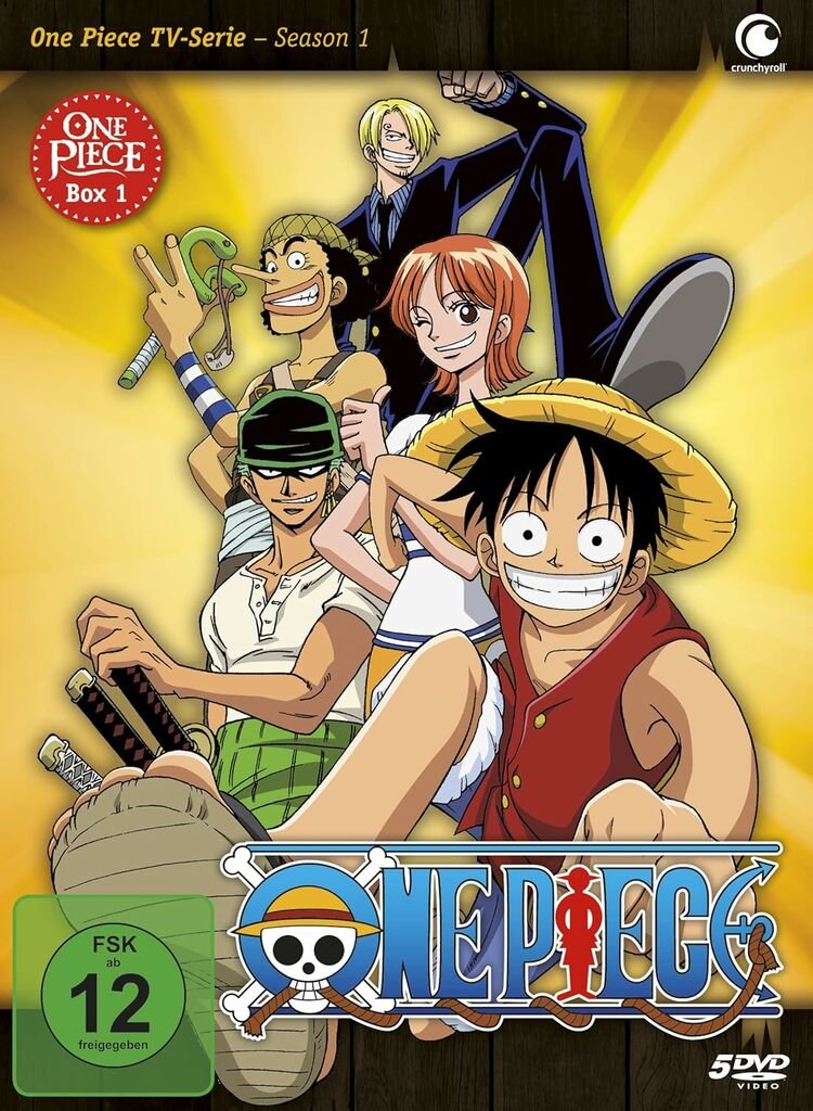 One Piece Serie Vol. 1 Relaunch DVD Box mit Ruffy und seiner Crew auf dem Cover