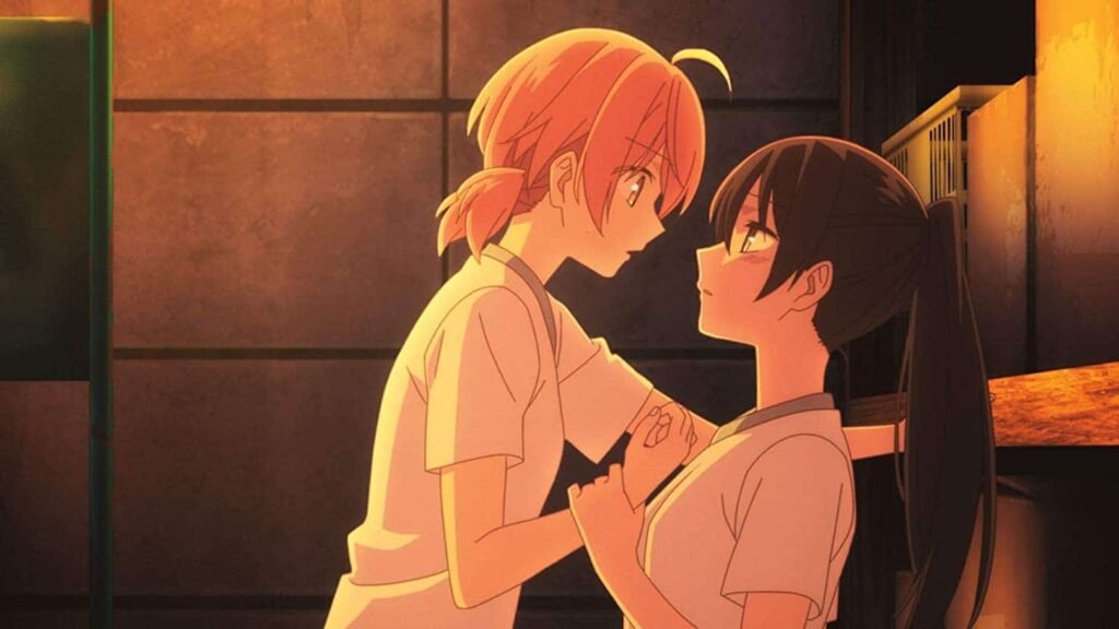 Szene aus dem Romance Anime Bloom Into You mit Yuu und Touko Szene aus dem Romance Anime Bloom Into You mit Yuu und Touko