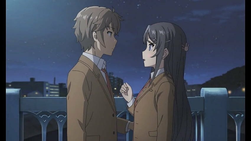 Szene aus dem Romance Anime Rascal Does Not Dream of Bunny Girl Senpai Szene aus dem Romance Anime Rascal Does Not Dream of Bunny Girl Senpai