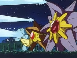 Verwechslung von Sterndu und Starmie im Fehler Pokémon Anime erste Generation